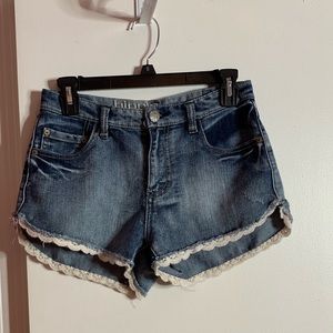 lace trimmed shorts